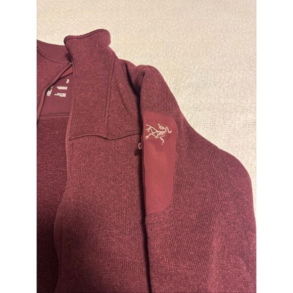 Arcteryx Size Small Covert Cardigan Women Activewear Full Zip Maroon - Picture 7 of 7